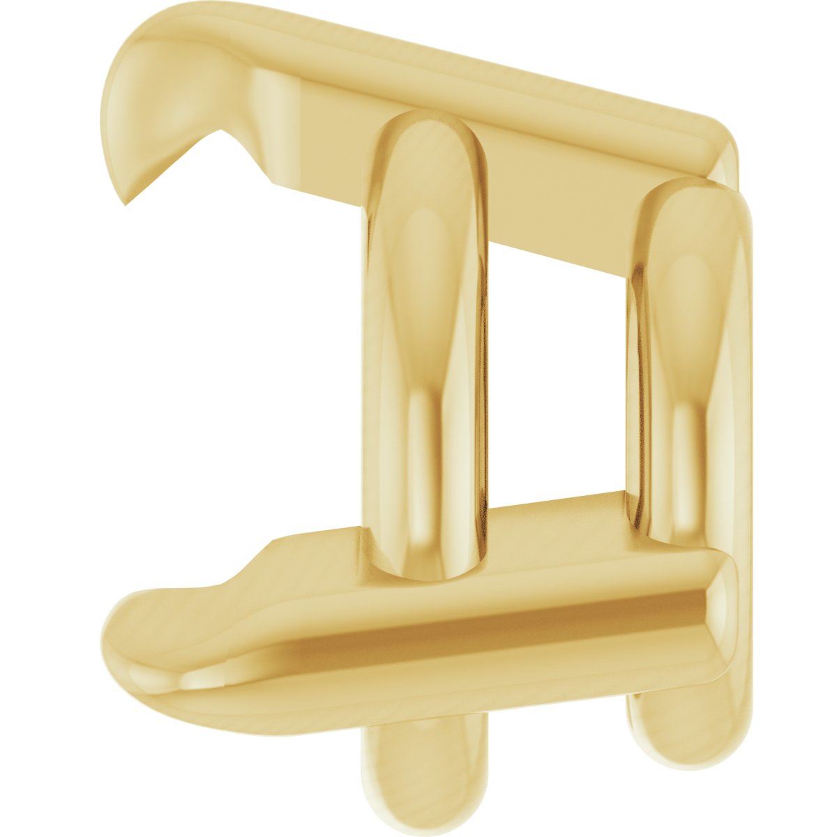 Round 3-Prong Pre-Notched Claw Earring Setting