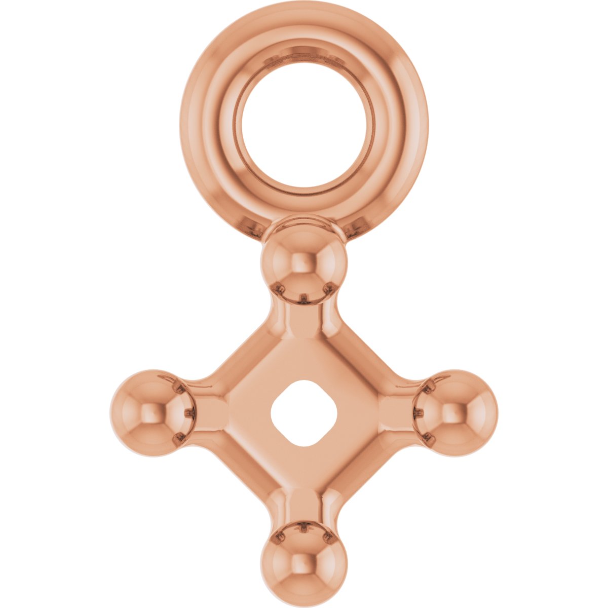 Square 4-Prong Dangle