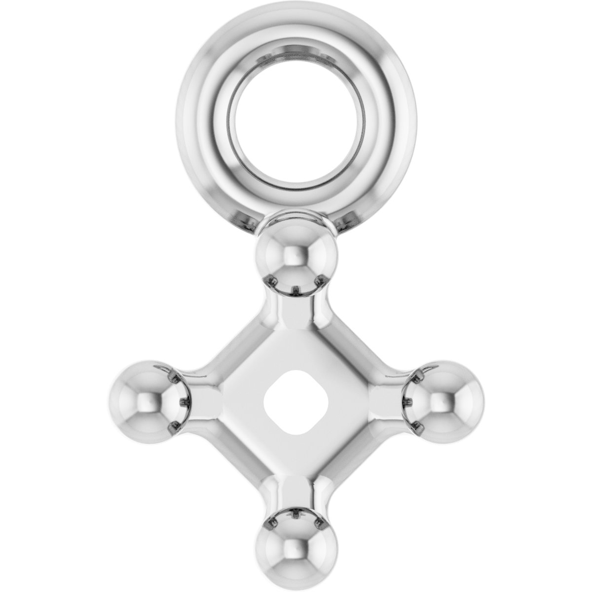 Square 4-Prong Dangle