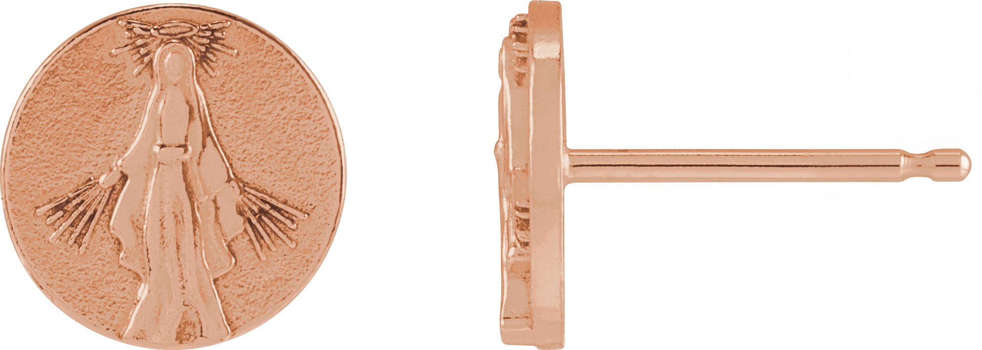 Miraculous Medal Stud Earrings