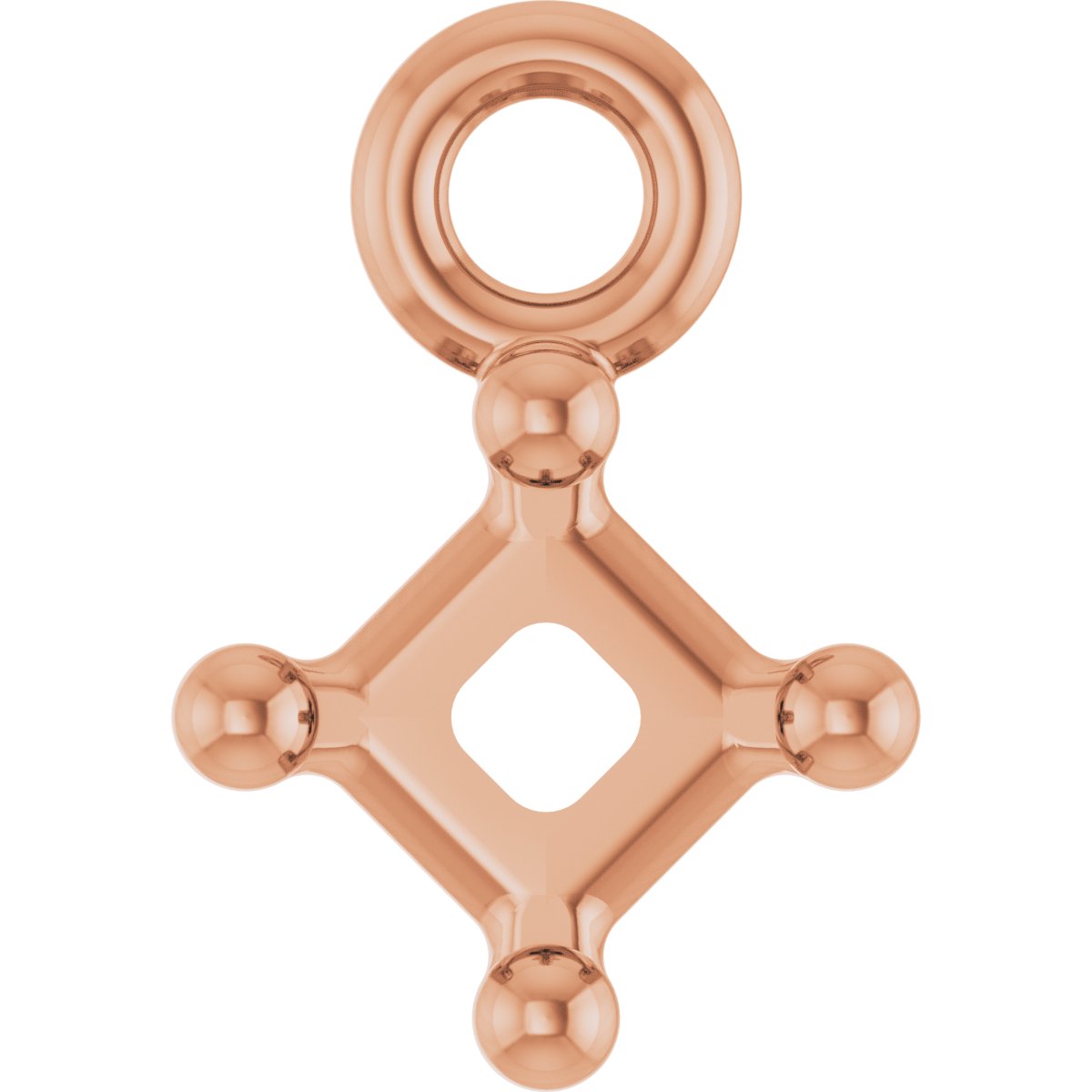 Square 4-Prong Dangle