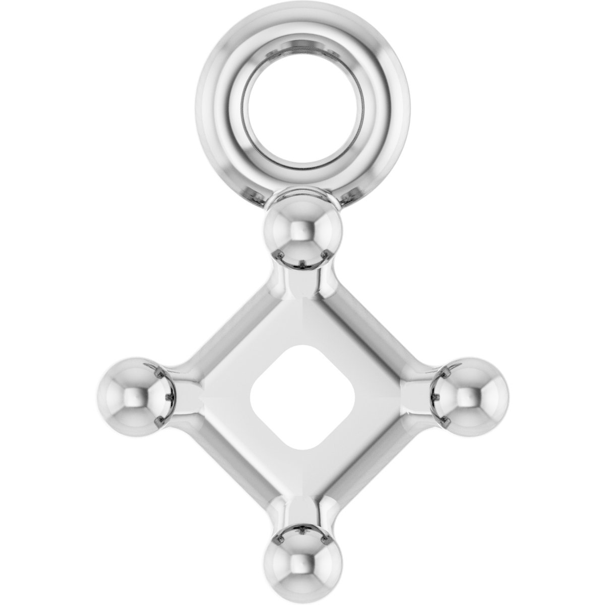 Square 4-Prong Dangle