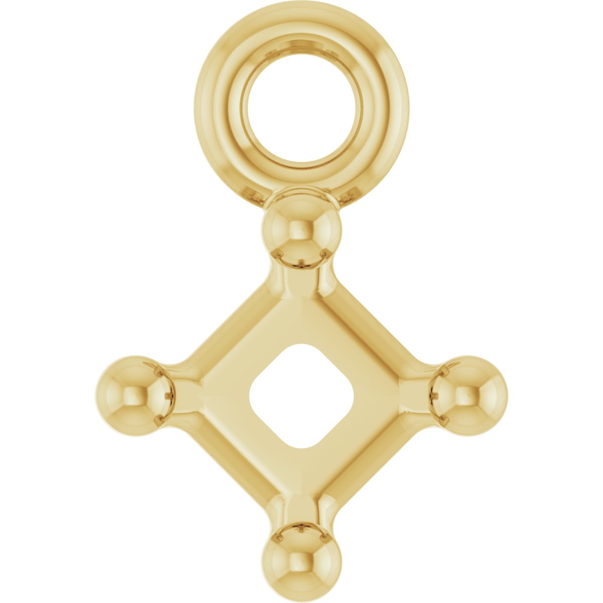 Square 4-Prong Dangle