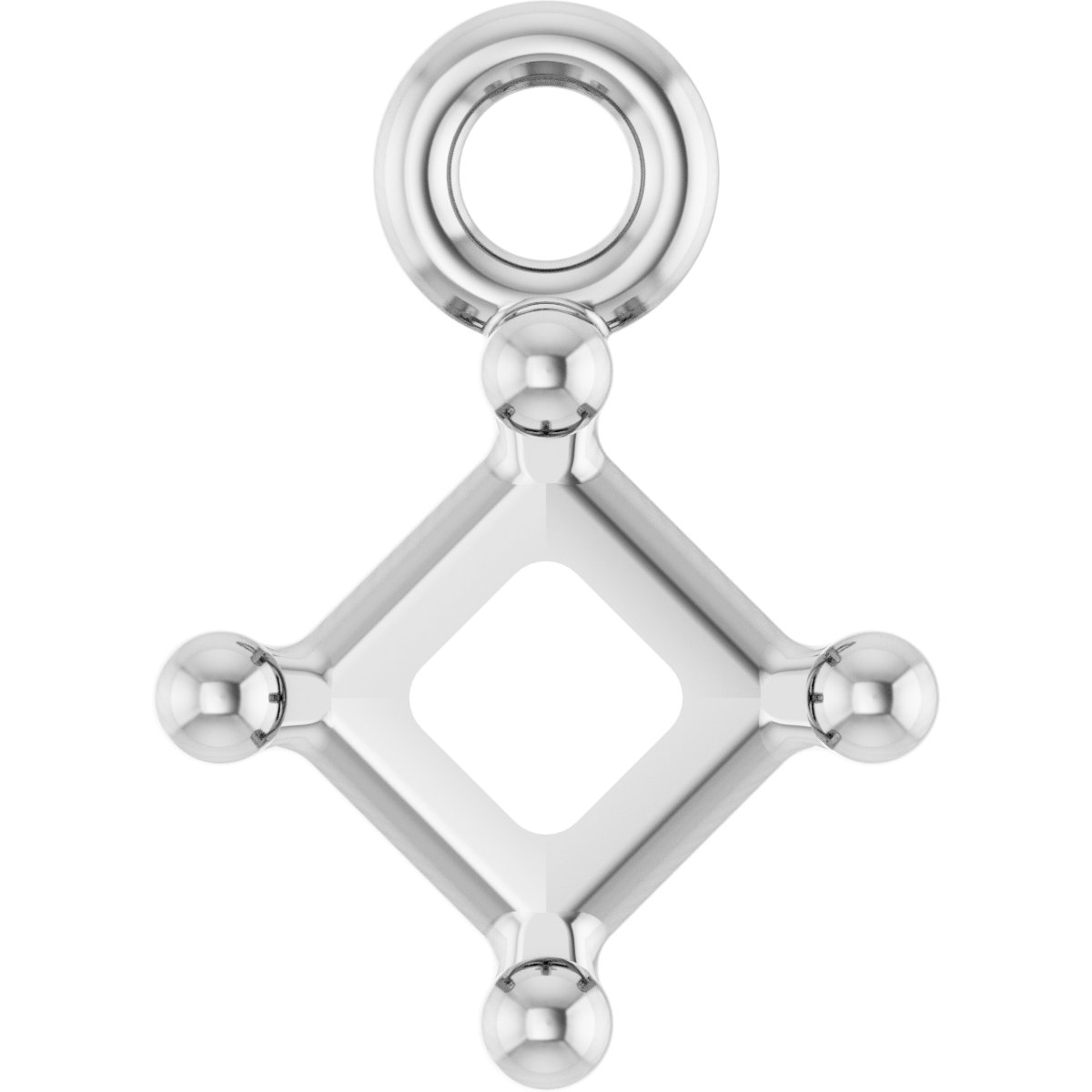 Square 4-Prong Dangle