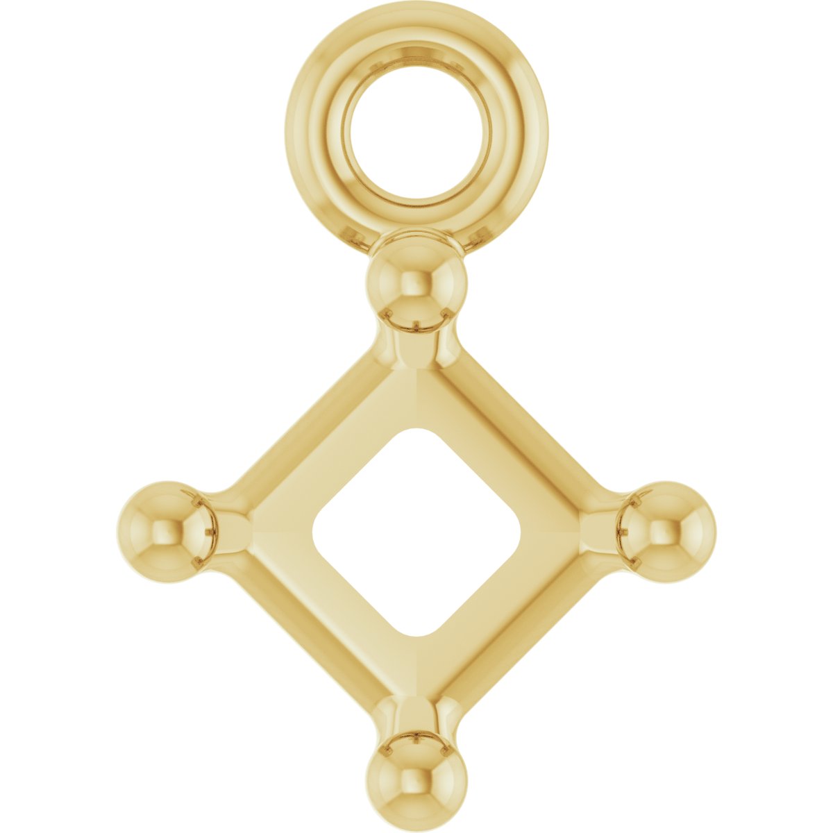Square 4-Prong Dangle