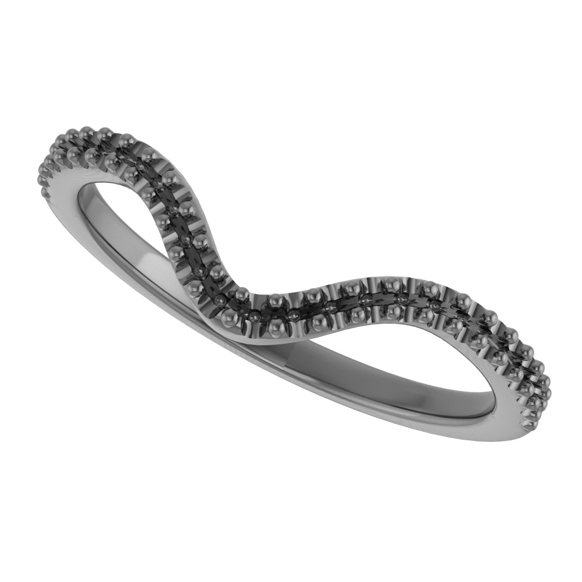 Band Mounting for 11x9 mm Emerald Ring view 5