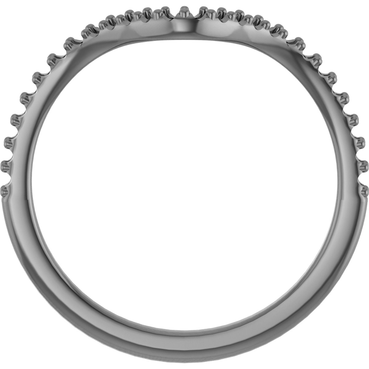 Band Mounting for 11x9 mm Emerald Ring view 2