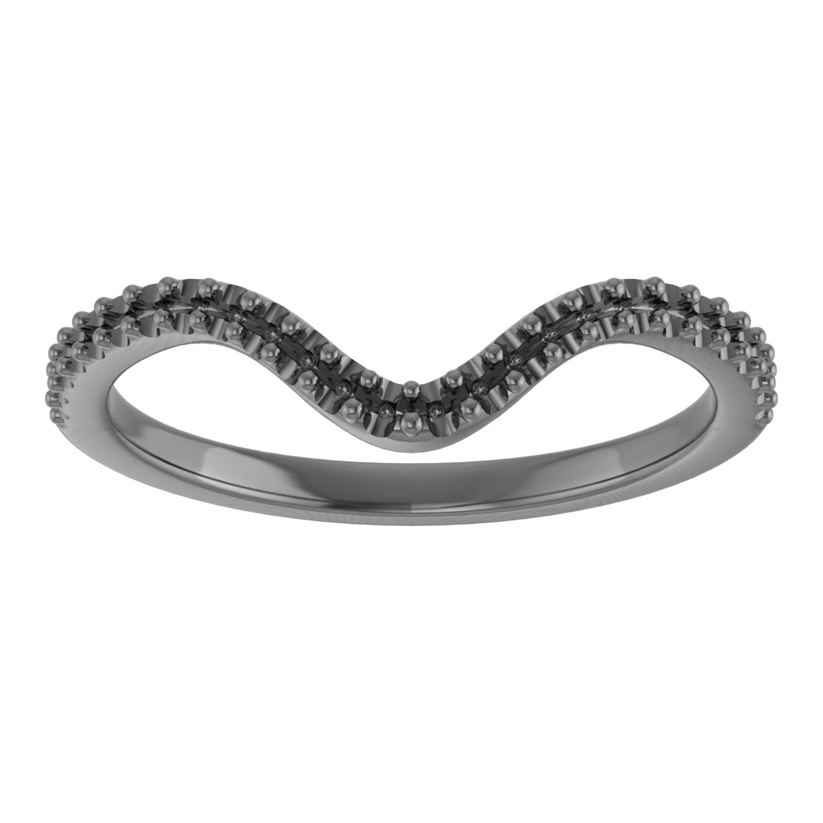 Band Mounting for 11x9 mm Emerald Ring view 3