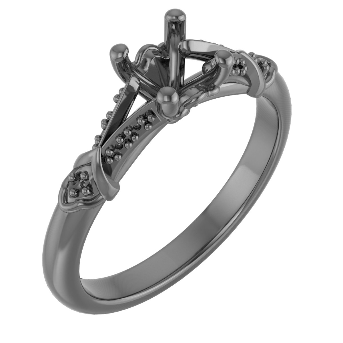 5.5 mm Square Engagement Ring Mounting