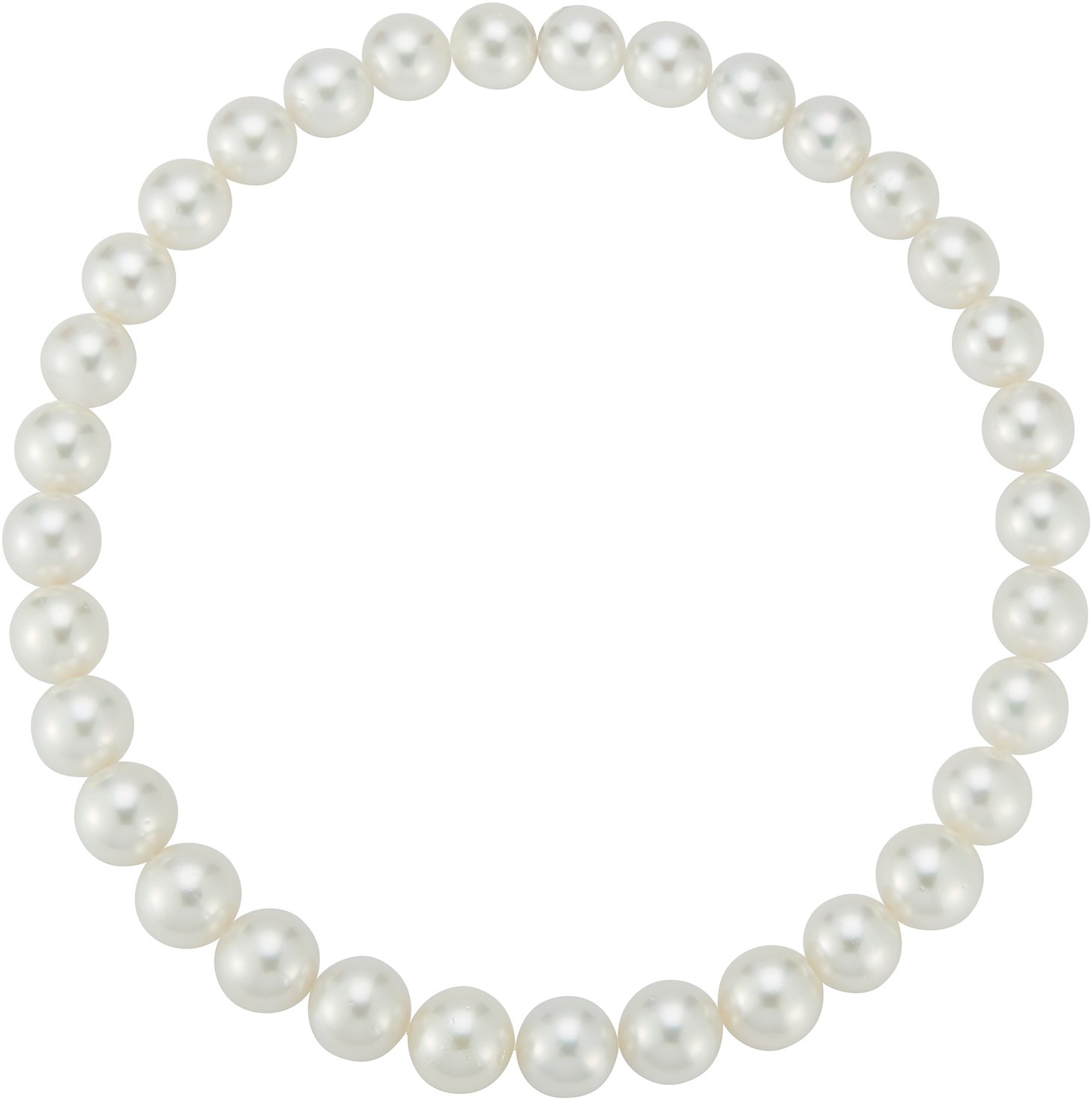 Round Graduated Cultured White South Sea Pearl Strands