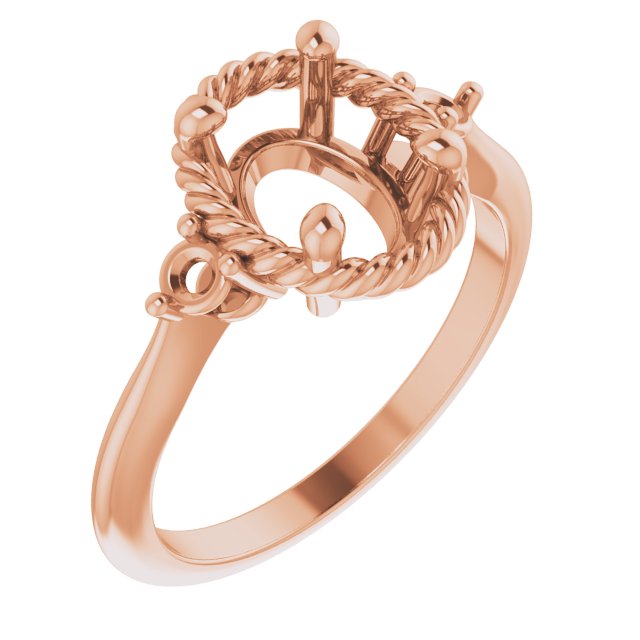 Accented Rope Engagement Ring or Band