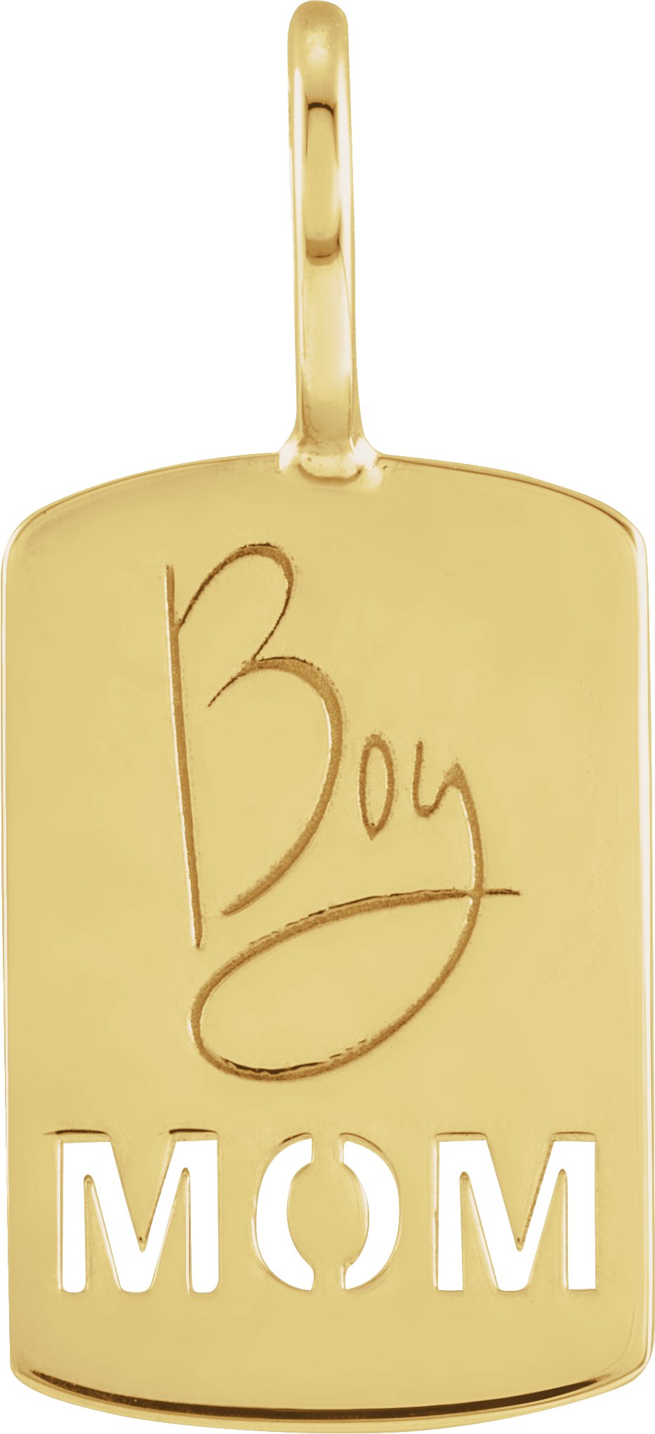 14K Yellow 22.9x10.4 mm Boy Mom Pendant Ref 19836081