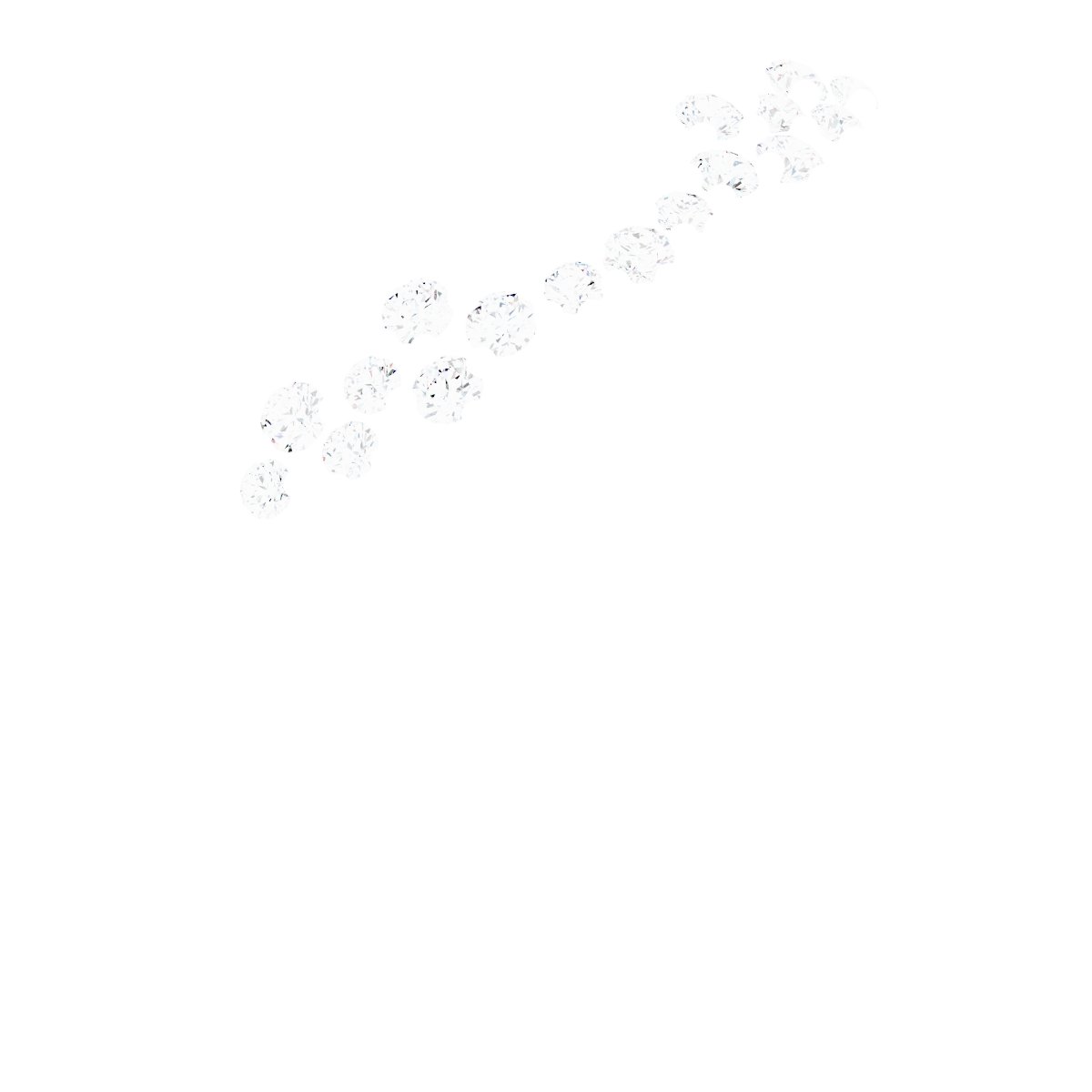 14K White Gold .08 CTW Natural Diamond Matching Band Round 