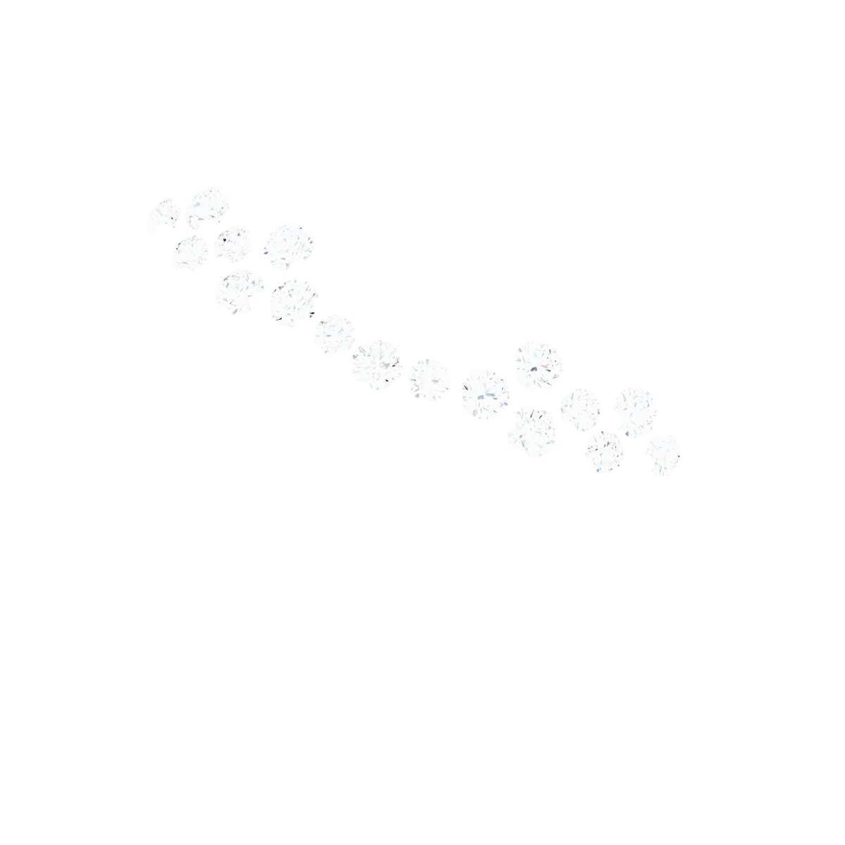 14K White Gold .08 CTW Natural Diamond Matching Band Round 