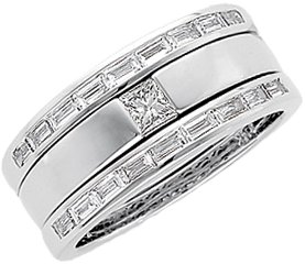 Bridal Diamond .2 Carat Engagement Ring with .25 CTW Band Ref 763630