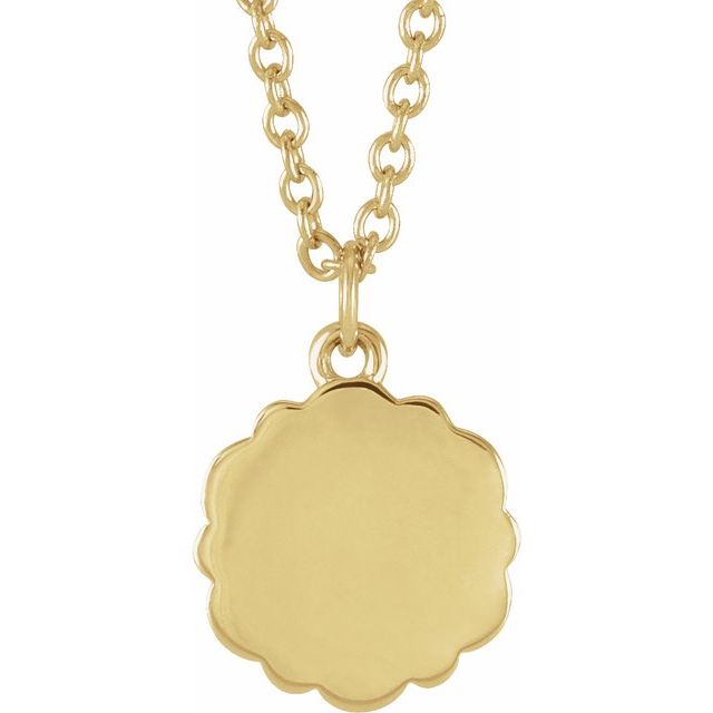14K Yellow Bee Medallion 16-18 Necklace
