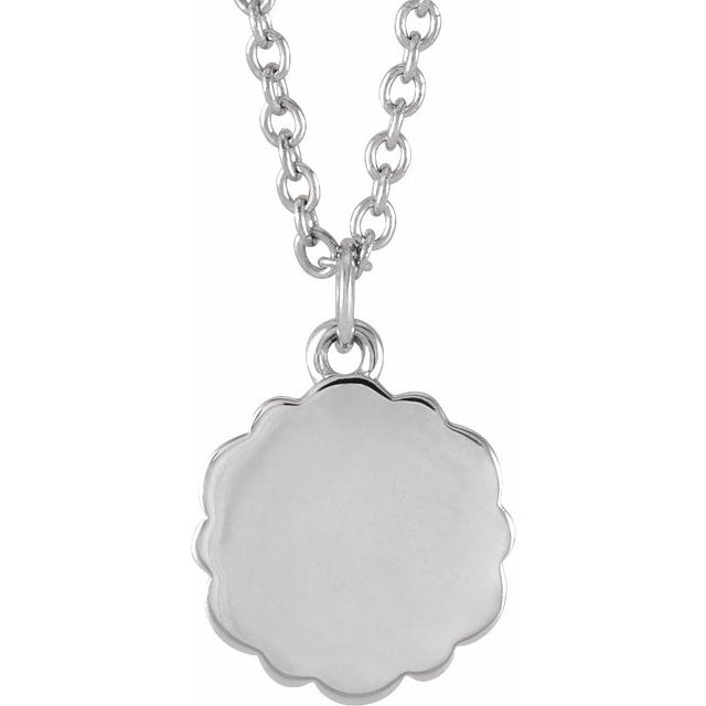 Sterling Silver Bee Medallion 16-18 Necklace