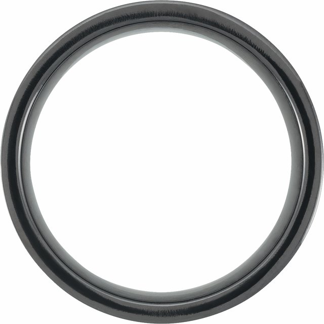 Black Titanium 8 mm Concave Band Size 10 