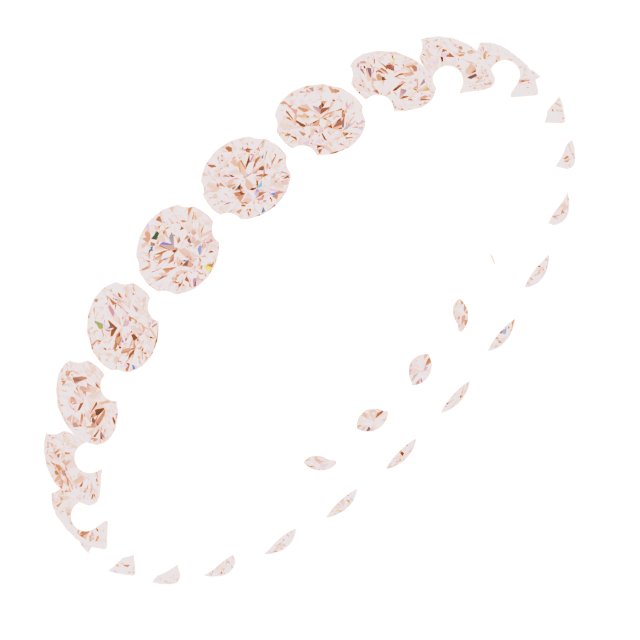 14K Rose 2 CTW Diamond Eternity Band Size 7.5