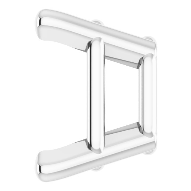 Square 4-Prong Lightweight Earring Setting