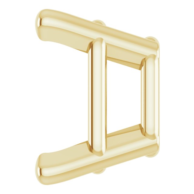 Square 4-Prong Lightweight Earring Setting