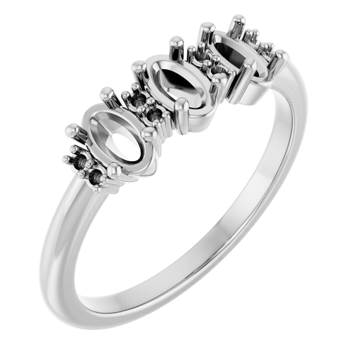 Three-Stone Anniversary Band