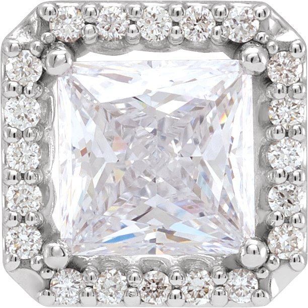 Square 4-Prong Halo-Style Basket Setting