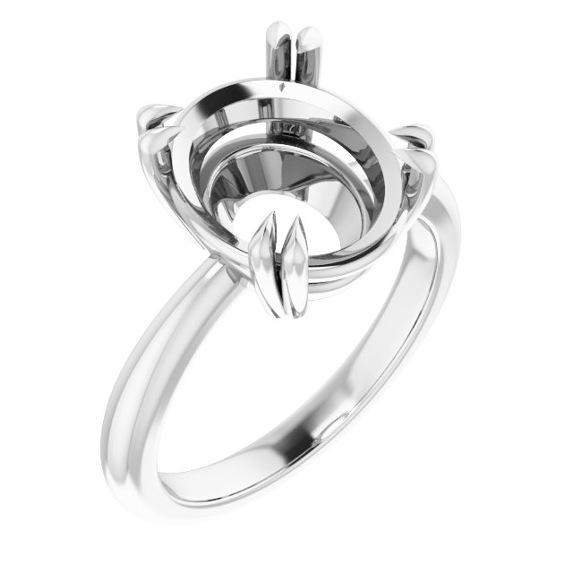 Double Claw-Prong Solitaire Ring