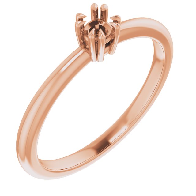 Double Claw-Prong Solitaire Ring