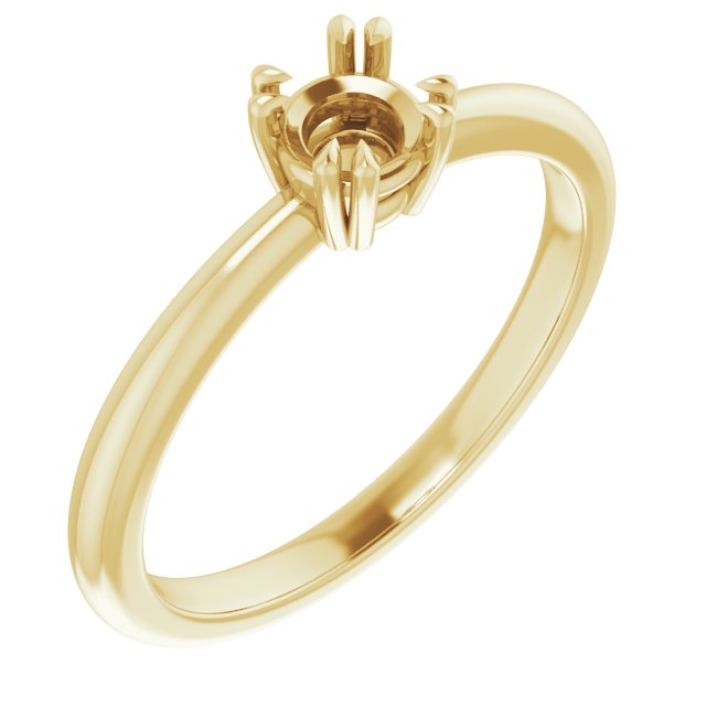 Double Claw-Prong Solitaire Ring