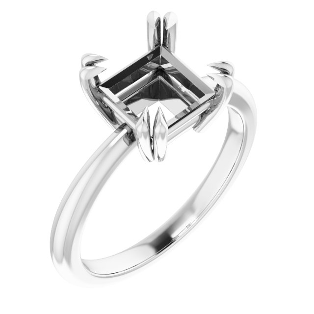 Double Claw-Prong Solitaire Ring