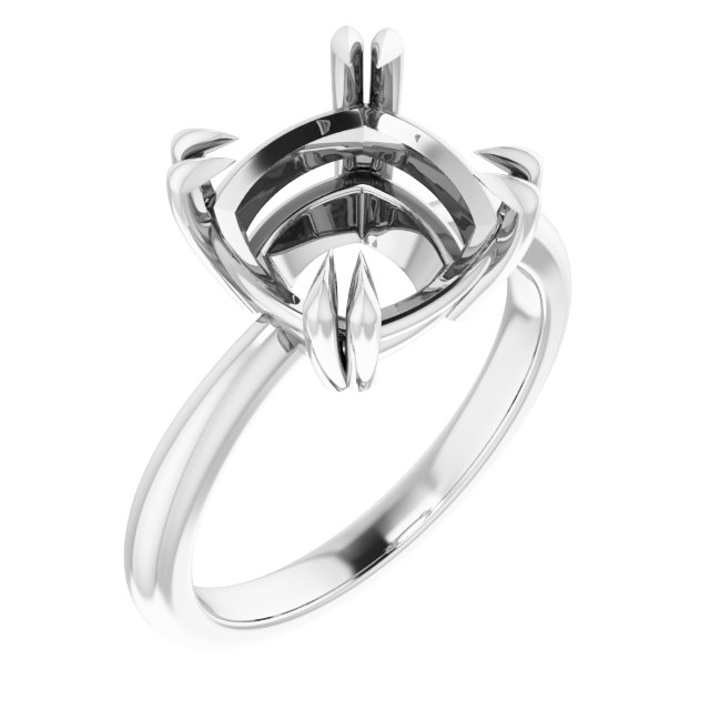 Double Claw-Prong Solitaire Ring