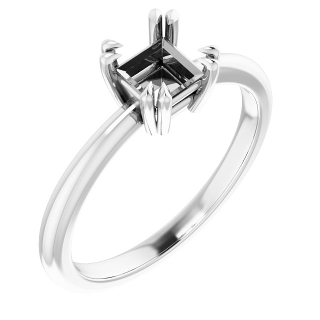 Double Claw-Prong Solitaire Ring