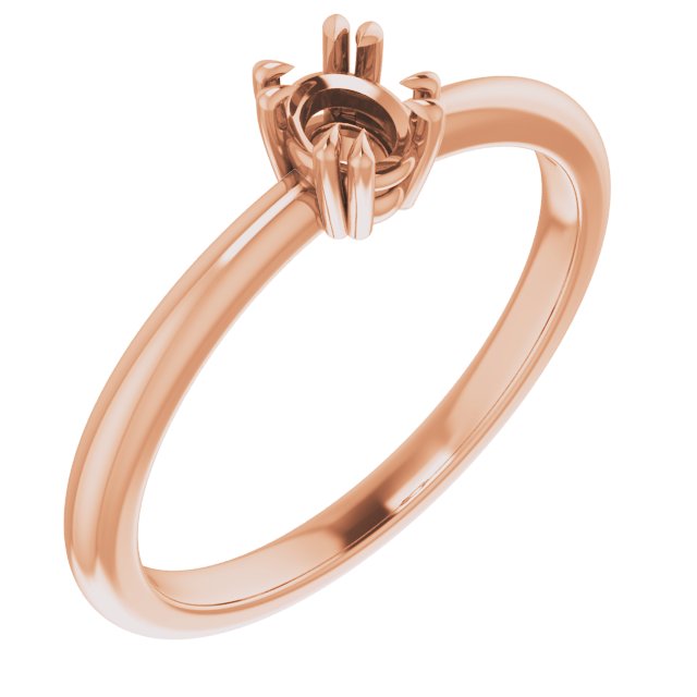 Double Claw-Prong Solitaire Ring