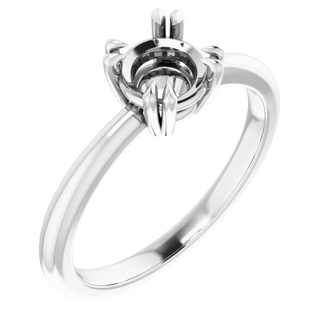 Double Claw-Prong Solitaire Ring