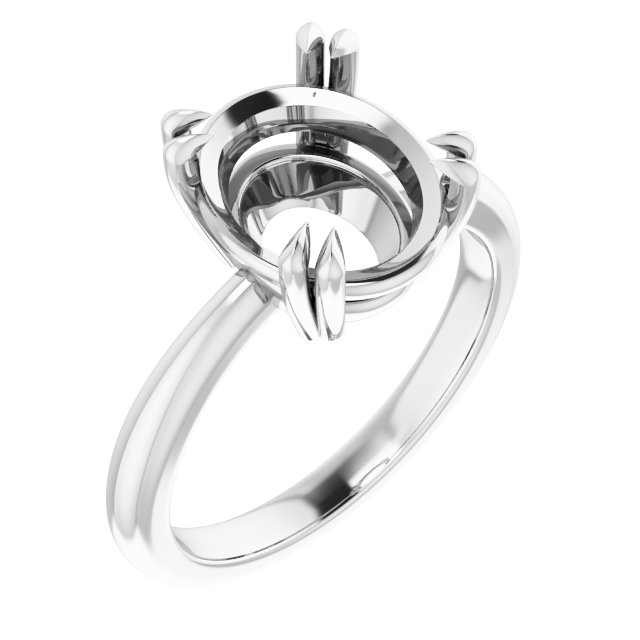 Double Claw-Prong Solitaire Ring