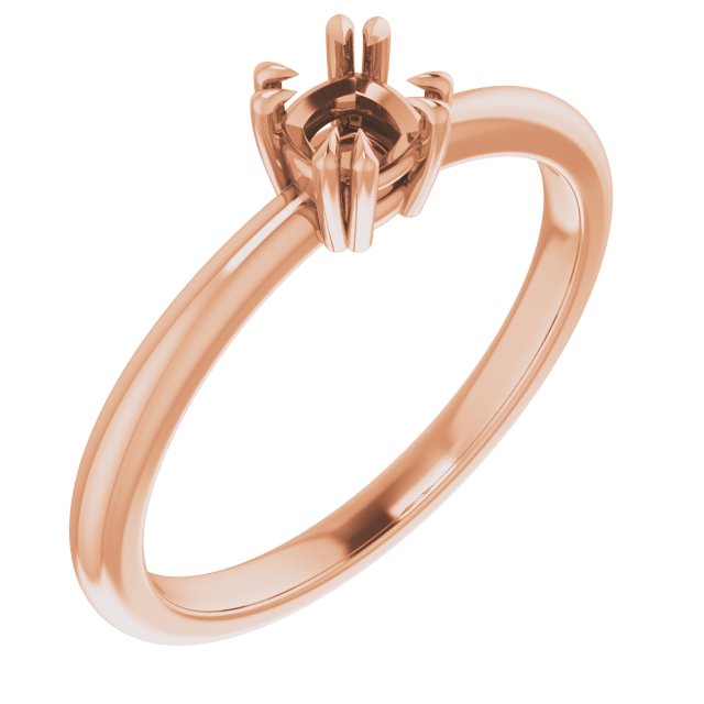 Double Claw-Prong Solitaire Ring
