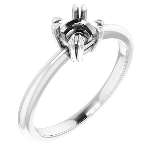 Double Claw-Prong Solitaire Ring