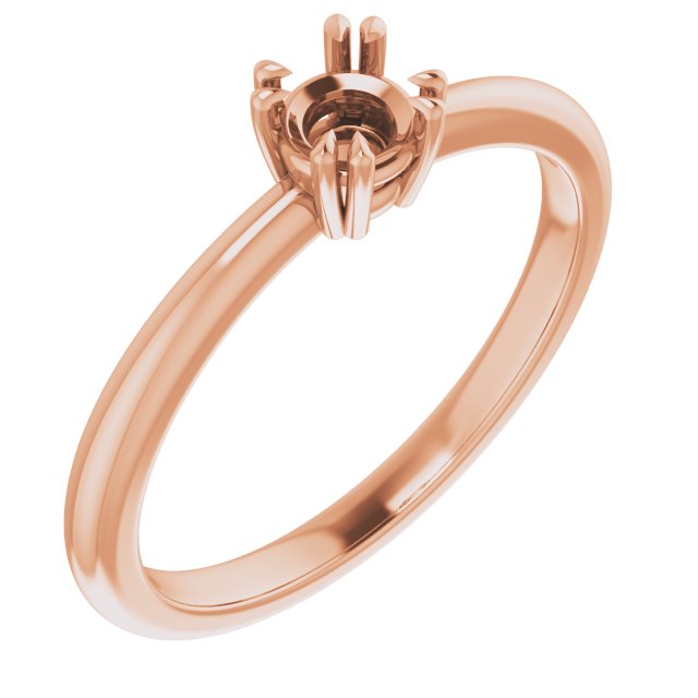Double Claw-Prong Solitaire Ring