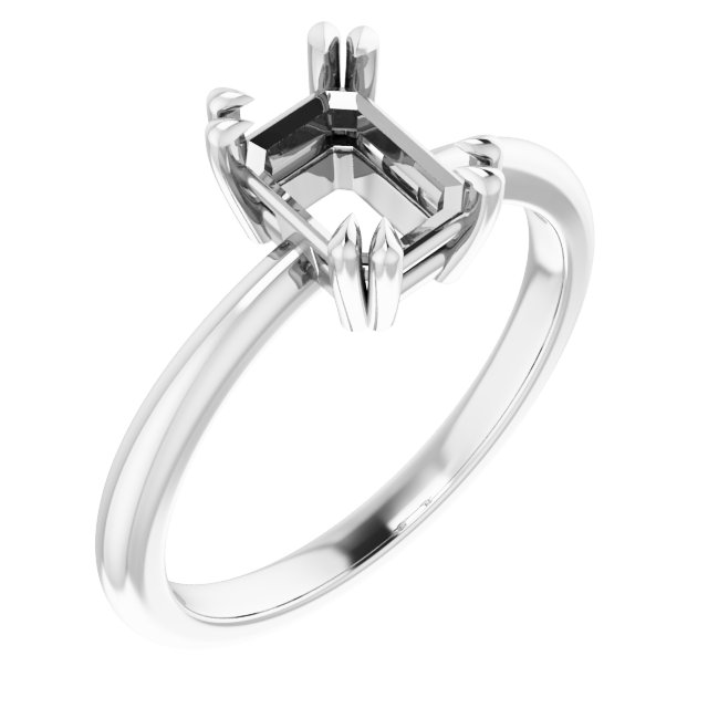 Double Claw-Prong Solitaire Ring