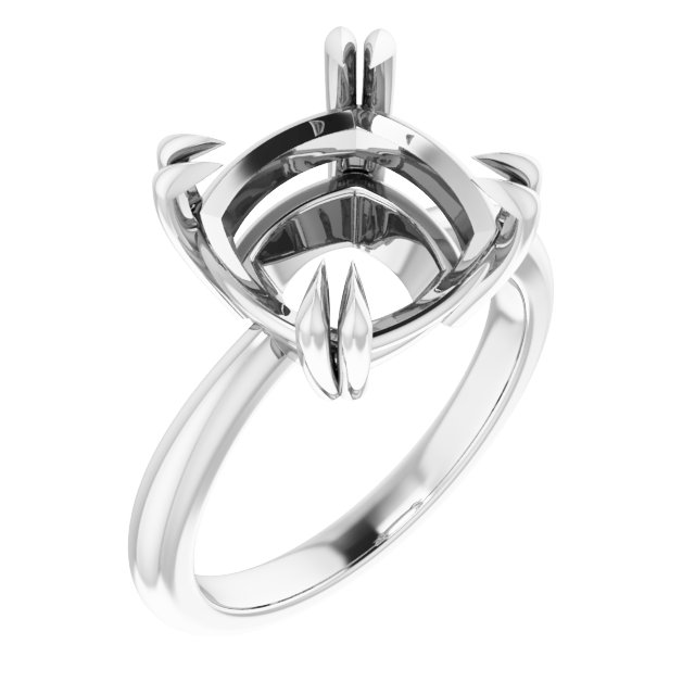 Double Claw-Prong Solitaire Ring