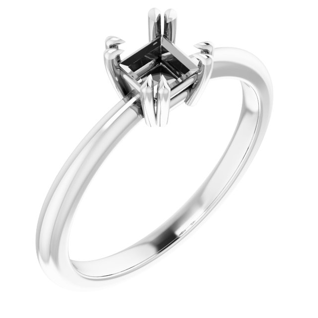 Double Claw-Prong Solitaire Ring
