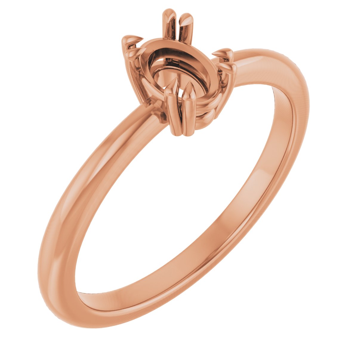 Double Claw-Prong Solitaire Ring