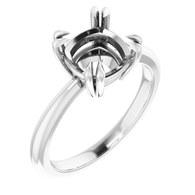 Double Claw-Prong Solitaire Ring