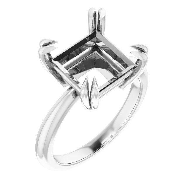 Double Claw-Prong Solitaire Ring