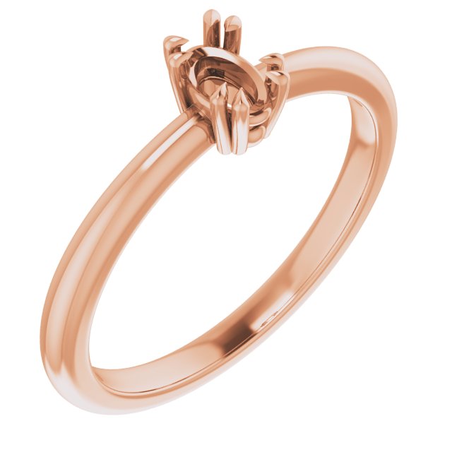 Double Claw-Prong Solitaire Ring
