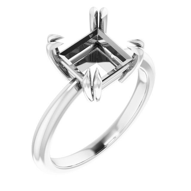 Double Claw-Prong Solitaire Ring