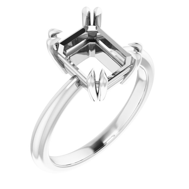 Double Claw-Prong Solitaire Ring