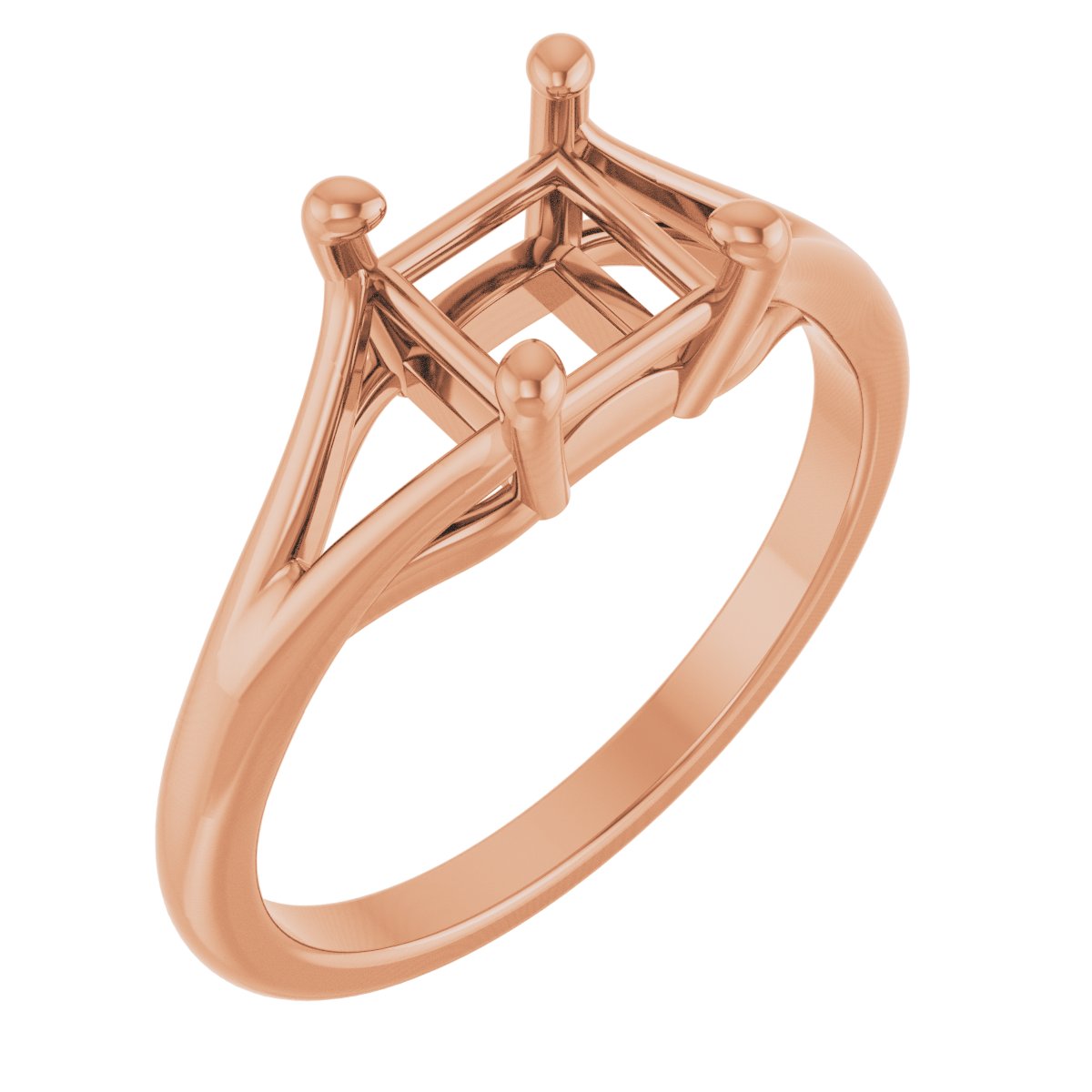 Solitaire Split-Shank Engagement Ring or Band
