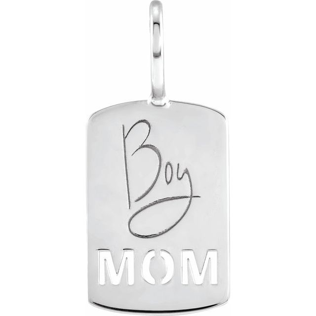 Platinum Boy Mom Charm/Pendant 